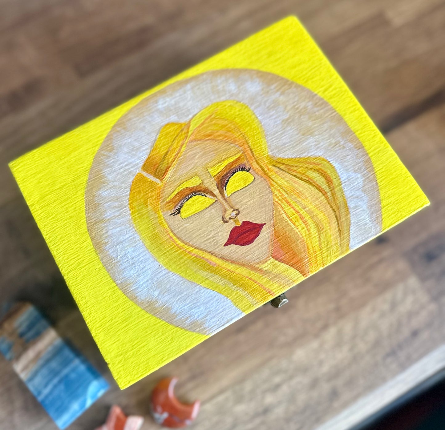 Sun Goddess Wooden Box