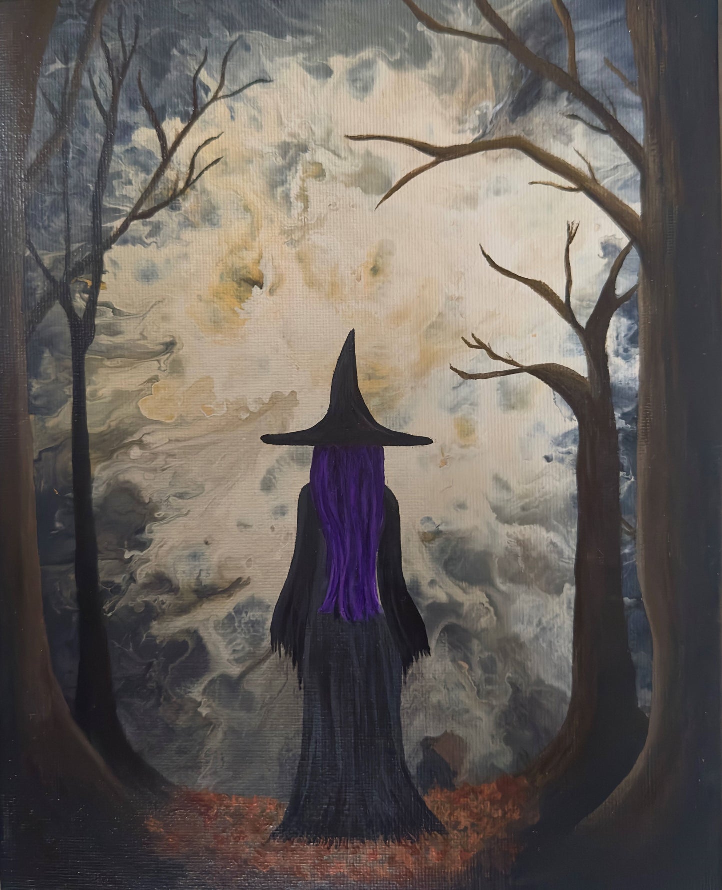 Season of the Witch Hand Painted Canvas